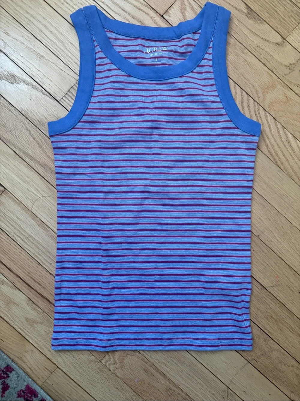 J.Crew Striped Tank Top in Blue and Pink NWT